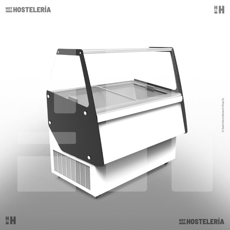 Vitrina de helado 9 cubetas 5L - ATHENA9. Vista frontal