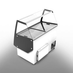 Vitrina de helado 9 cubetas 5L - ATHENA9. Vista trasera