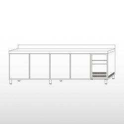 Mesa refrigerada Gastronorm 4 puertas MPG225