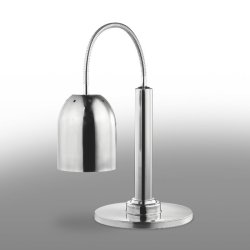 Lámpara calientaplatos de sobremesa flexible con pantalla de acero inox. P688250