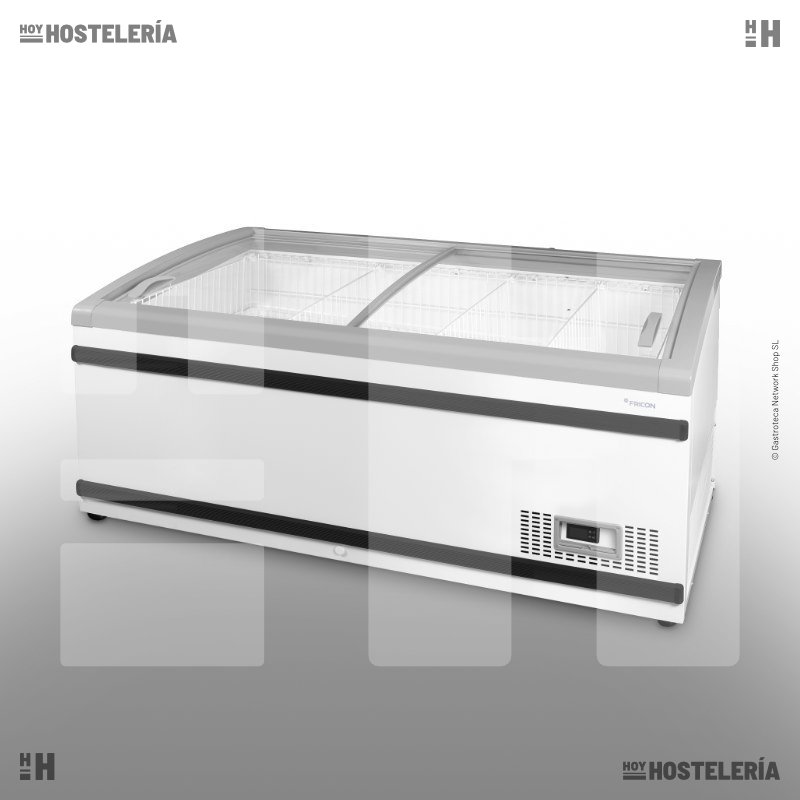 Isla de congelación de 170 cm, cristal curvo. SMR SLB 1700