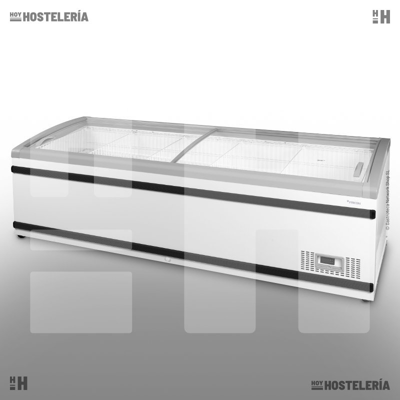 Isla de congelación de 250 cm, cristal curvo. SMR SLB 2500