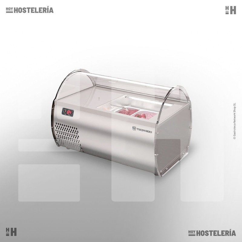 Expositor helados sobre banco MICROGEL 2
