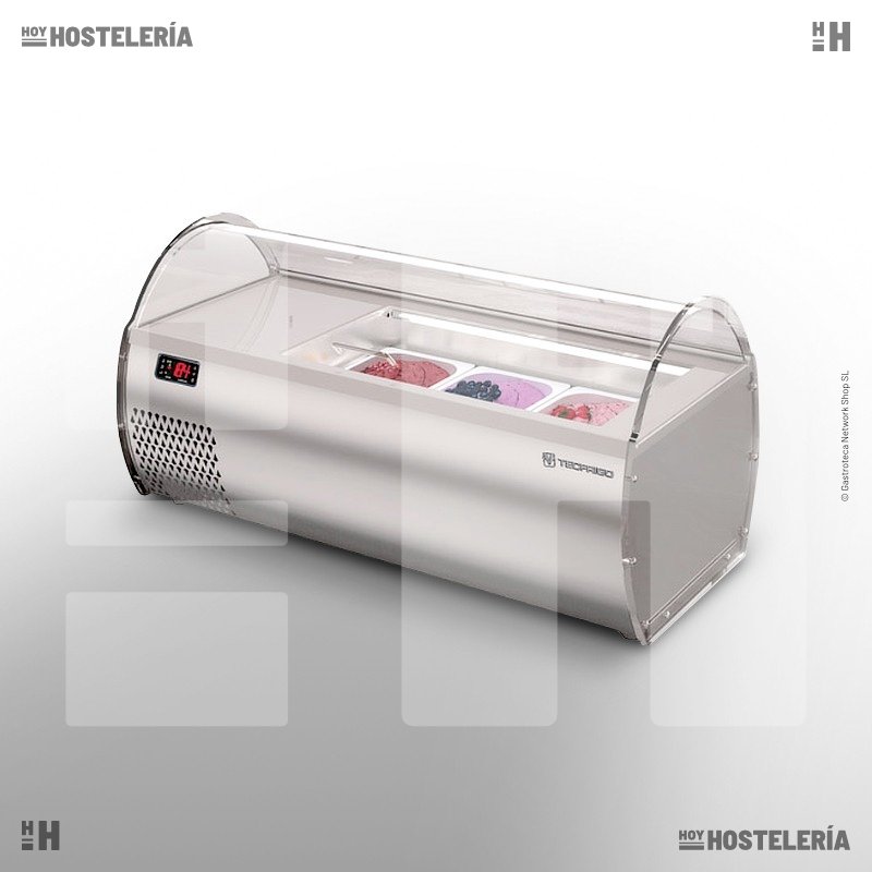 Expositor helados sobre banco MICROGEL 3