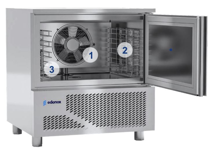 Abatidor Edenox: detalle interior